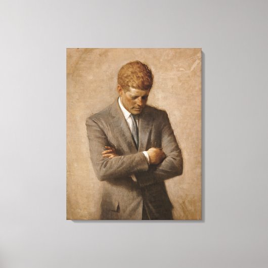 John Fitzgerald Kennedy - Offizielles Portrait Leinwanddruck (Vorderseite)