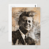 John Fitzgerald Kennedy Postkarte (Vorne/Hinten)
