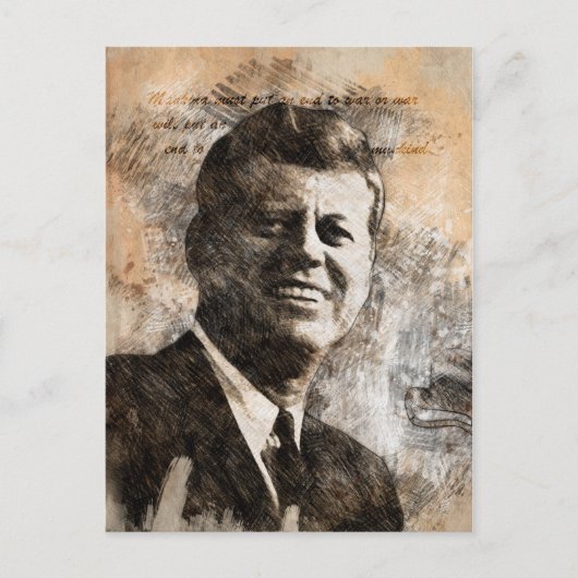 John Fitzgerald Kennedy Postkarte (Vorderseite)