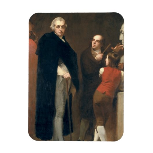 John Flaxman (1755-1826) modelliert seine Büste vo Magnet (Vertikal)