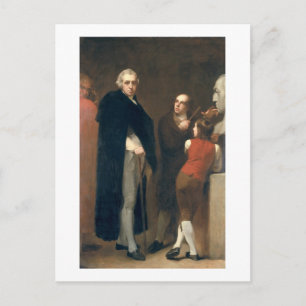 John Flaxman (1755-1826) modelliert seine Büste vo Postkarte
