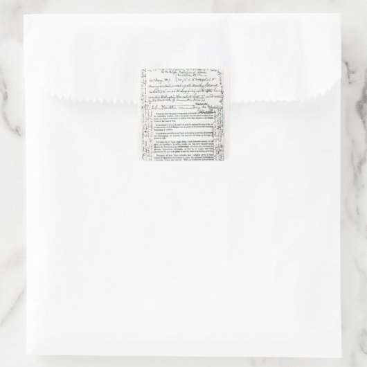 John Franklins Botschaft Quadratischer Aufkleber (Tasche)