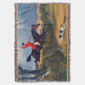 John Frederick Herring Foxhunt Clearing a Ditch Decke (Vorderseite Vertikal)