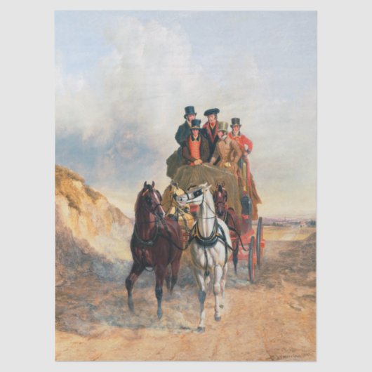 John Frederick Herring | Royal Mail Coach Seidenpapier (Vorderseite)