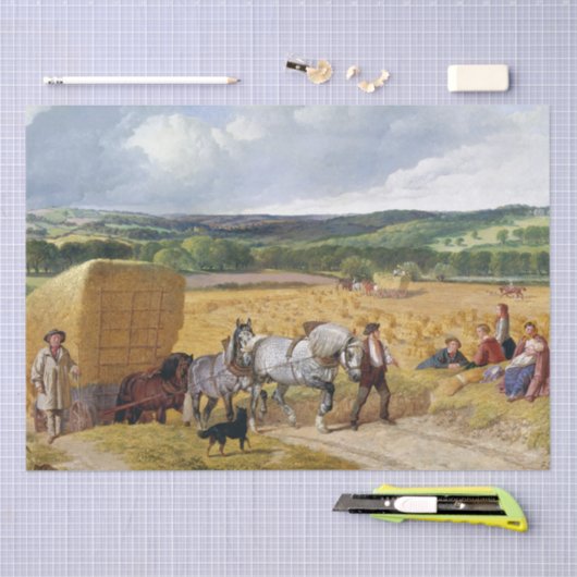 John Frederick Herring | The Harvest (1857) Seidenpapier (Handwerk)