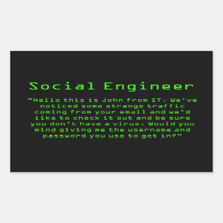 "John from IT"-Krabben Rechteckiger Aufkleber