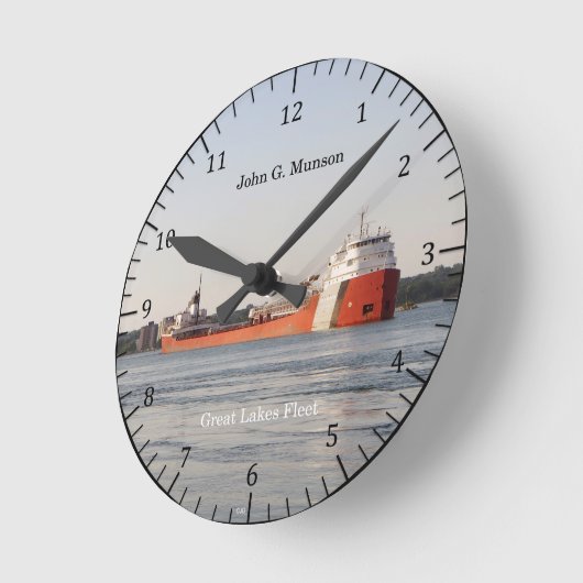 John G. Munson clock Runde Wanduhr (Winkel)