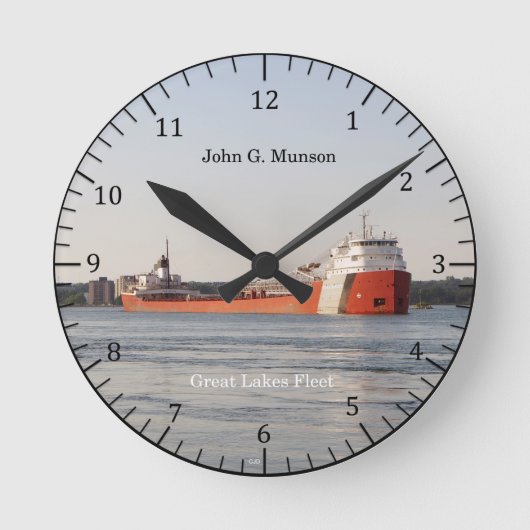 John G. Munson clock Runde Wanduhr (Vorderseite)