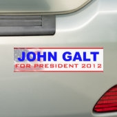 John Galt für Präsidenten 2012 Autoaufkleber (Auf Auto)