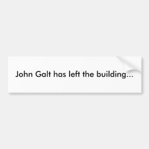 John Galt hat den Gebäude… Autoaufkleber verlassen