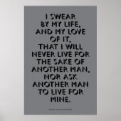 John Galt's Versprechen Poster (Vorne)