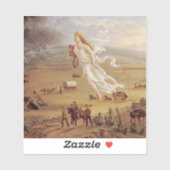 John Gast - Amerikanischer Fortschritt Aufkleber (Blatt)