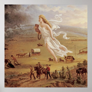 John Gast - Amerikanischer Fortschritt Poster