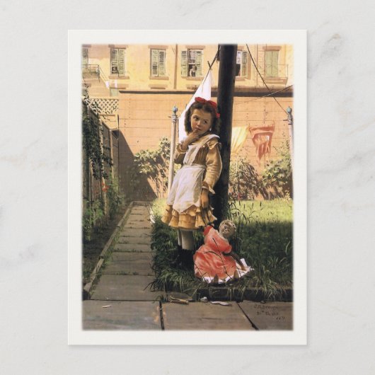 John George Brown Postcard Painting Postkarte (Vorderseite)