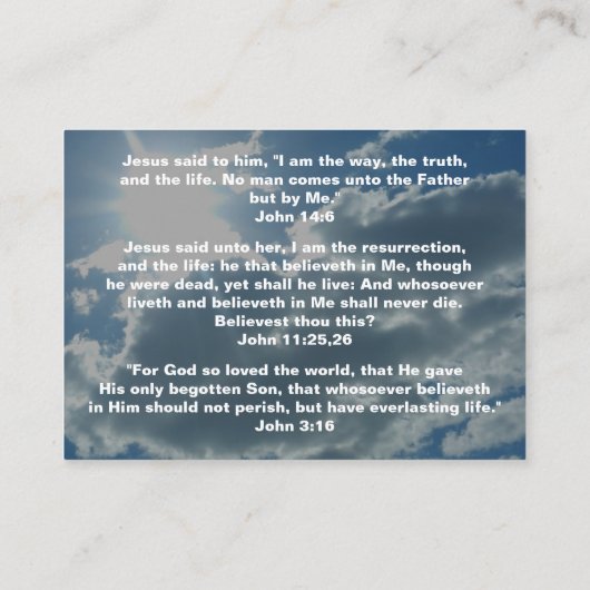 John-Gewohnheit religiös Visitenkarte (Rückseite)