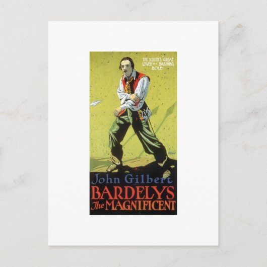 John Gilbert in Bardelys, der prächtigen Tasse Postkarte (Vorderseite)