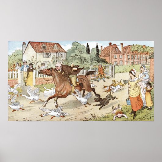 John Gilpin reitet durch das Dorf Poster (Vorne)