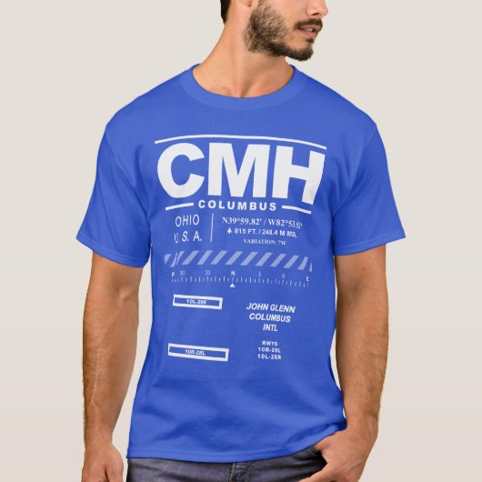 John Glenn Columbus Intl Airport CMH T - Shirt (Vorderseite)