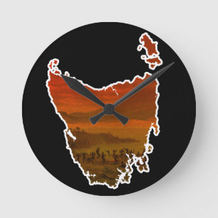 John Glover Van Diemen Land Tasmania Aborigine Runde Wanduhr