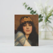John Godward- Leiter eines Mädchens Postkarte (Stehend Vorderseite)