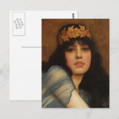 John Godward- Leiter eines Mädchens Postkarte (Vorne/Hinten)