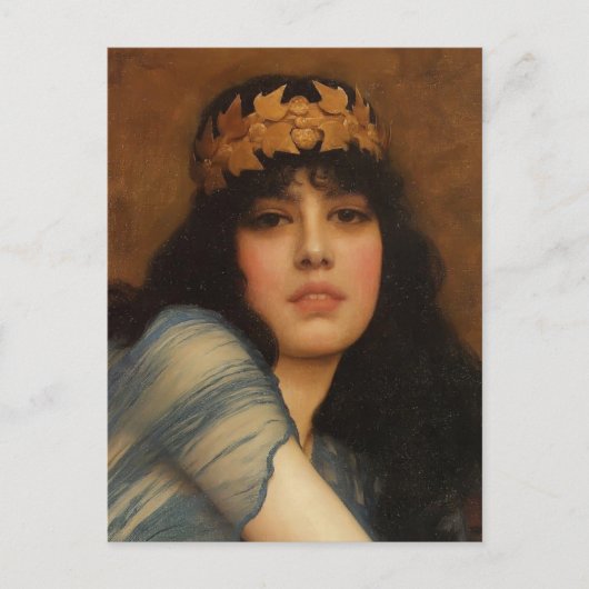 John Godward- Leiter eines Mädchens Postkarte (Vorderseite)