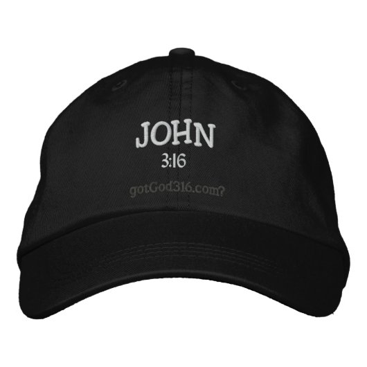 JOHN gotGod316.com 3:16 Wool Bestickte Kappe (Vorderseite)