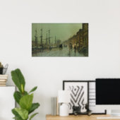 John Grimshaw - Shipping on the Clyde, 1881 Poster (Heimbüro)