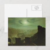 John Grimshaw - Vollmond hinter der Cirrus Cloud Postkarte (Vorne/Hinten)
