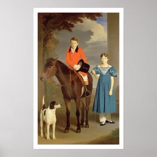 John Gubbins Newton und seine Schwester Mary, 1832 Poster (Vorne)