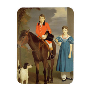 John Gubbins Newton und seine Schwester Mary, Magnet