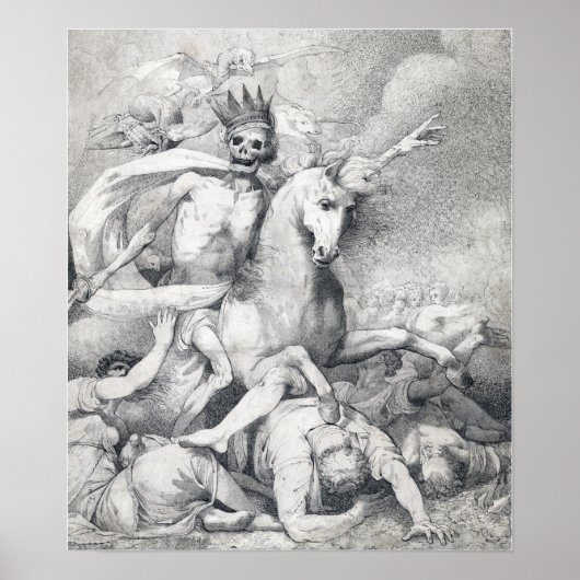 John Hamilton Mortimer Tod auf einem blassen Pferd Poster (Vorne)