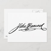 John Hancock Signature Postkarte (Vorne/Hinten)