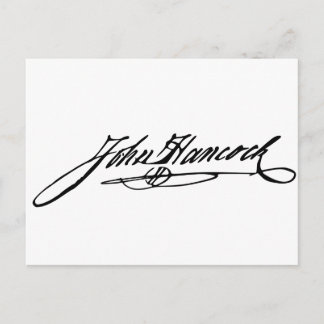 John Hancock Signature Postkarte