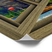 John Hancock Skyline 6 Pane Open Window Poster (Ecke)