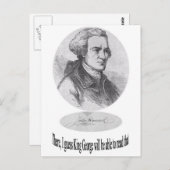 John Hancock, Unterschrift und Zitat Postkarte (Vorne/Hinten)