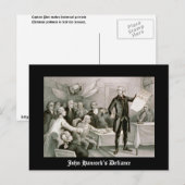John Hancock's Defiance Postkarte (Vorne/Hinten)