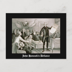 John Hancock's Defiance Postkarte