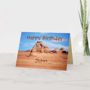 John Happy Birthday, Delicate Arch, Arches Utah Karte