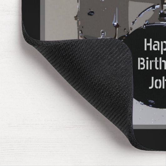 John, Happy Birthday, Trommeln Mousepad (Ecke)