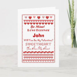 John Happy Valentine's Day Hearts Hearts Hearts Feiertagskarte