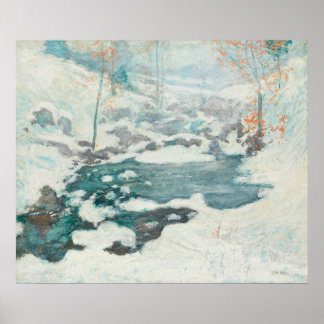 John Henry Twachtman - Icebound , Malerei Poster