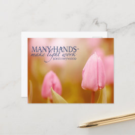 John Heywood Inspirational Zitat "Teamwork" Postkarte