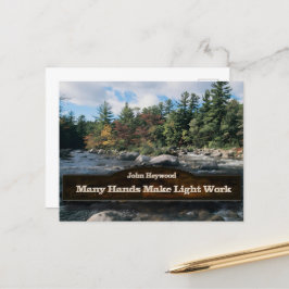 John Heywood Inspirational Zitat "Teamwork" Postkarte