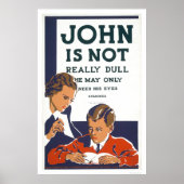 John is not dull 1937 WPA Poster (Vorne)