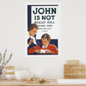 John is not dull 1937 WPA Poster (Küche)