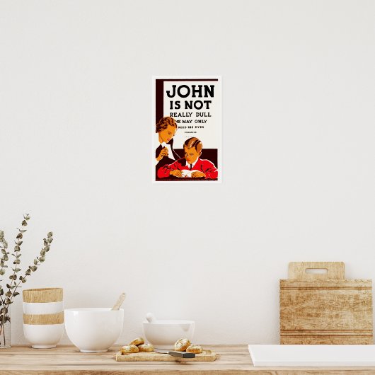 John ist nicht wirklich dumm poster (Küche)