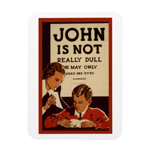 John ist nicht wirklich langweilig Vintage Poster Magnet (Vertikal)