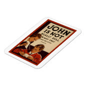 John ist nicht wirklich langweilig Vintage Poster Magnet (Linke Seite)