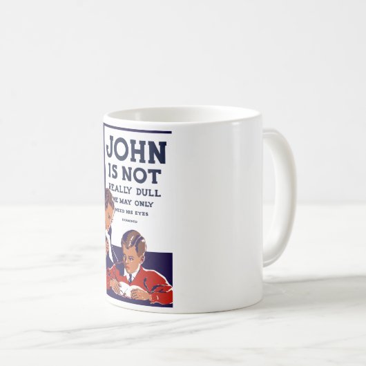 John ist nicht wirklich stumpf -- WPA Kaffeetasse (VorderseiteRechts)